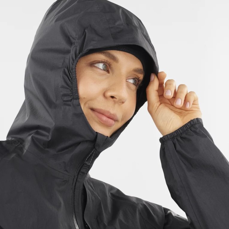 Chaquetas Shell Salomon Bonatti Impermeables Mujer Negros | MX XQIN130